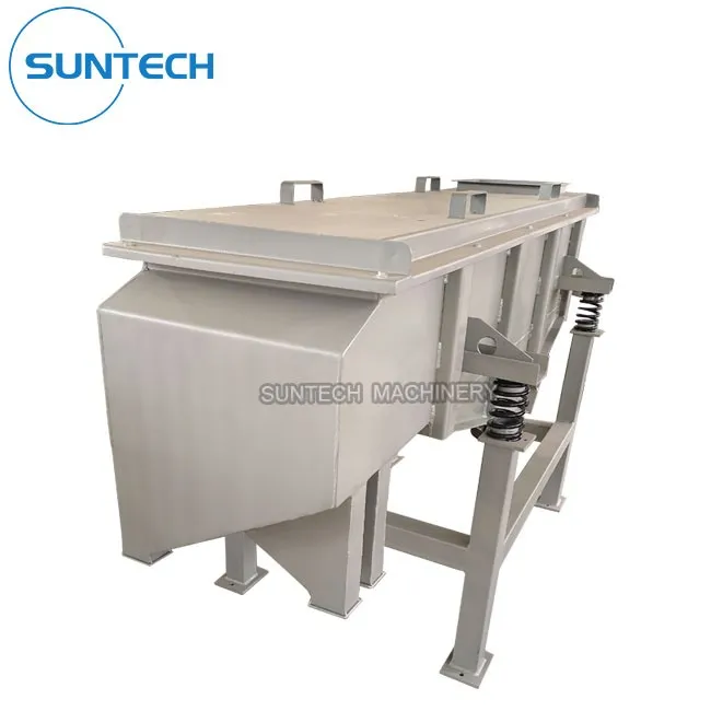 widely used linear vibration dewatering screen machine with hopper (2)
